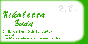 nikoletta buda business card